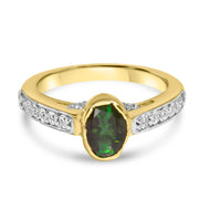 Aesthetic Green Emerald Ring for Women - Minimalist Gift Idea